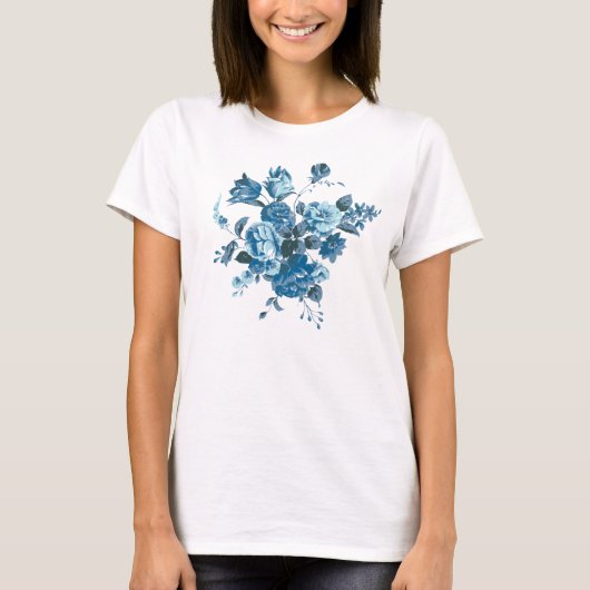blue flowers bouquet t-shirt (Voorkant)