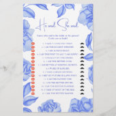 Blue flowers Bridal shower He said she said (Voorkant)