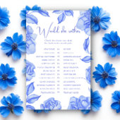 Blue Flowers Bridal shower Would she rather