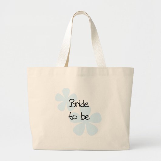 Blue Flowers Bride om te worden Grote Tote Bag (Voorkant)
