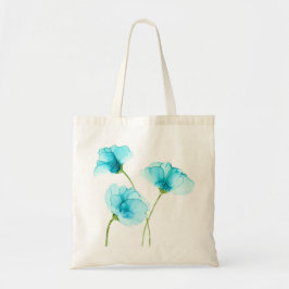 Blue Flowers Canvas tas