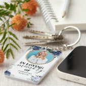 Blue Flowers Celebration of life Gift Sleutelhange Sleutelhanger (Voorkant Rechts)