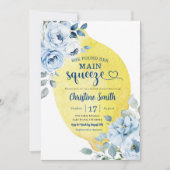 Blue Flowers Citroen Main Squeeze Vrijgezellenfees Kaart (Voorkant)