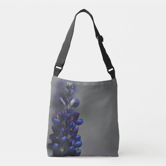 blue flowers crossbody tas (Voorkant)