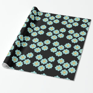 Blue Flowers Daisy Blossom  Cadeaupapier