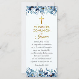 Blue Flowers Eerste Communie Bladwijzer in het Spa