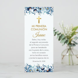 Blue Flowers Eerste Communie Bladwijzer in het Spa