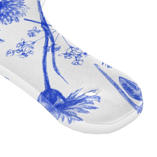 Blue Flowers Elegant Floral Boho Cutting Board Snijplank (Hoek)