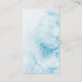 Blue Flowers Elegant Luier Raffle Ticket Informatiekaartje (Achterkant)