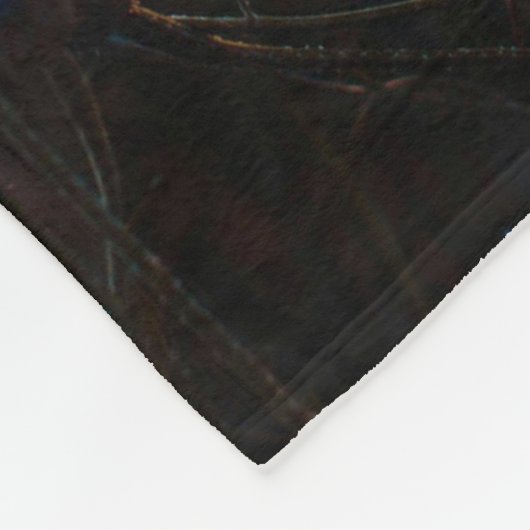 Blue flowers fleece deken (Hoek)