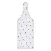Blue Flowers Floral Boho Cutting Board Snijplank (Voorkant)