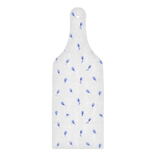 Blue Flowers Floral Boho Cutting Board Snijplank (Voorkant)