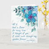 Blue Flowers, Forever Love Quote Kaart (Gele Bloem)