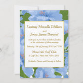 Blue Flowers Garden Invitation Kaart (Voorkant)