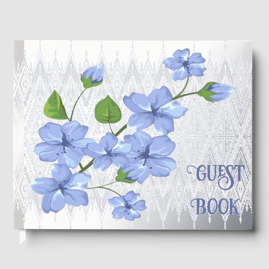 Blue Flowers Gastenboek (Voorkant)