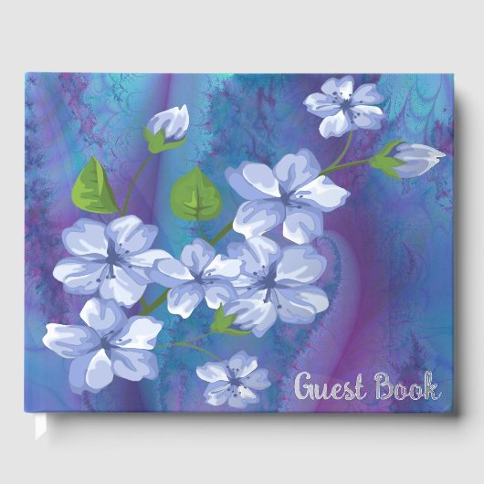 Blue Flowers Gastenboek (Voorkant)