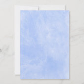 Blue Flowers Geometric Lijst Baby shower Kaart (Achterkant)