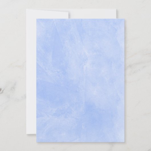 Blue Flowers Geometric Lijst Vrijgezellenfeest Kaart (Achterkant)