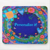 Blue Flowers Gepersonaliseerde Inspirivity Muismat (Voorkant)