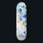 Blue Flowers Girl Skateboard Fantasy Painting<br><div class="desc">Blue Fantasy Girl MIGNED Painting</div>