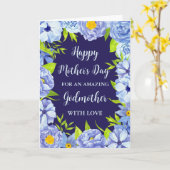 Blue Flowers Godmother Happy Moederdag Kaart (Gele Bloem)