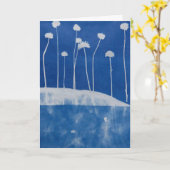 Blue Flowers Greeting Card Blank Inside  Kaart (Gele Bloem)
