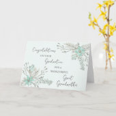 Blue Flowers Grote Grootmoeder Afstuderen Kaart (Gele Bloem)