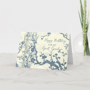 Blue Flowers Grote oma Verjaardag Kaart