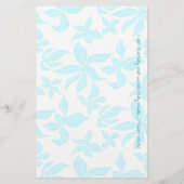 Blue Flowers Hand-illustrated Verse Stationery Briefpapier (Achterkant)