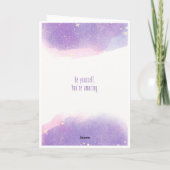 Blue Flowers Happy Birthday Kaart (Achterkant)