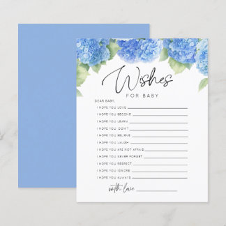 Blue Flowers Het is een Boy Wishes Baby shower Gam