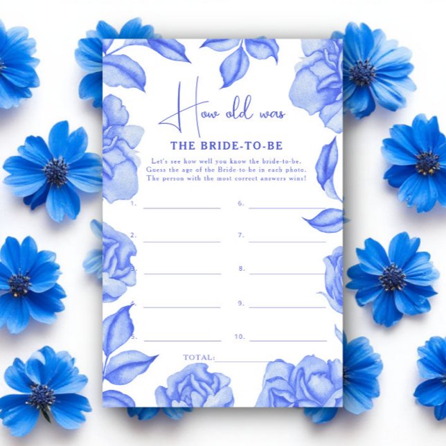 Blue Flowers How old was the bride to be game (Creator heeft geüpload)
