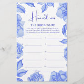 Blue Flowers How old was the bride to be game (Voorkant)