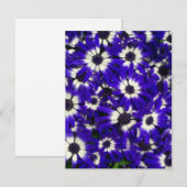 Blue Flowers Invitation Kaart (Voorkant / Achterkant)