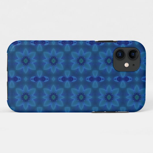 Blue Flowers Iphone case (Achterkant (horizontaal))