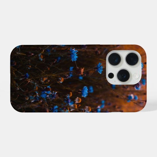 Blue flowers iPhone hoesje (Achterkant horizontaal)