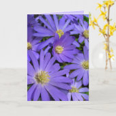 Blue Flowers Kaart Daisy Wenskaart Blank (Gele Bloem)