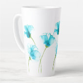 Blue Flowers Latte Mok (Linkerhoek)