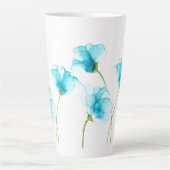 Blue Flowers Latte Mok (Voorkant)
