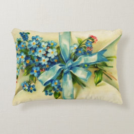 Blue Flowers Letter  Land Decoratief Kussen