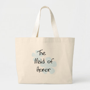 Blue Flowers Maid of Honor Grote Tote Bag
