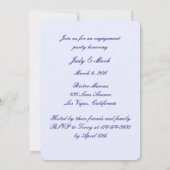 Blue Flowers Mason Jar Engagement Party Kaart (Achterkant)