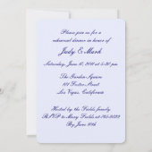 Blue Flowers Mason Jar Rehearsal Dinner Invitation Kaart (Achterkant)