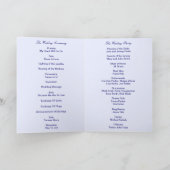 Blue Flowers Mason Jars Program Kaart (Binnen)