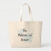 Blue Flowers Matron of Honor Grote Tote Bag (Voorkant)