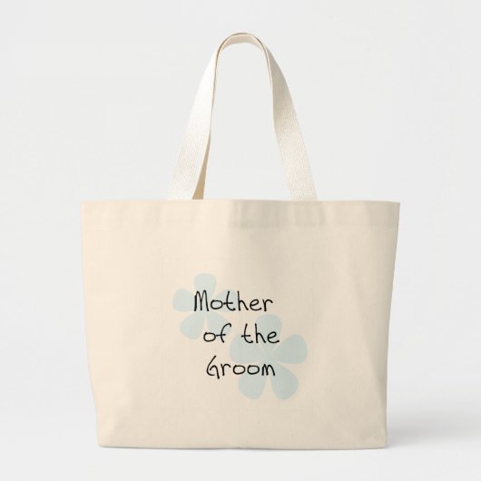 Blue Flowers Moeder van Groom Grote Tote Bag (Voorkant)