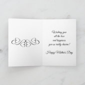 Blue Flowers Moederdag Kaart (Binnen)