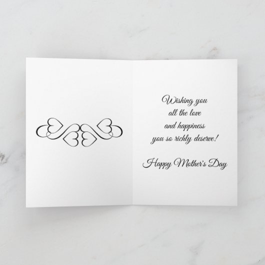 Blue Flowers Moederdag Kaart (Binnen)