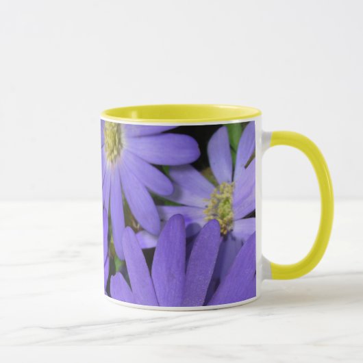 Blue Flowers Mok Coffee Cup Blue Daisies Cup (Rechts)