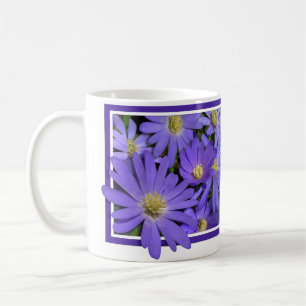 Blue Flowers Mok Coffee Cup Blue Daisies Cup